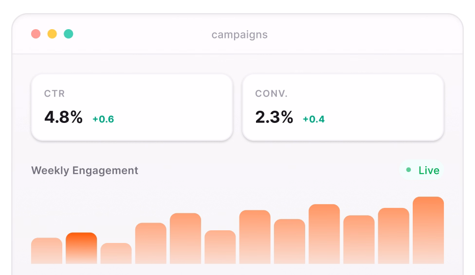 Marketing Agent interface