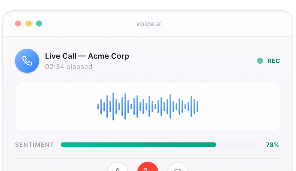 Telemarketing Agent interface