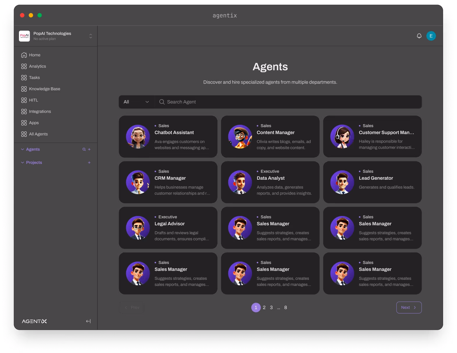Agentix Dashboard